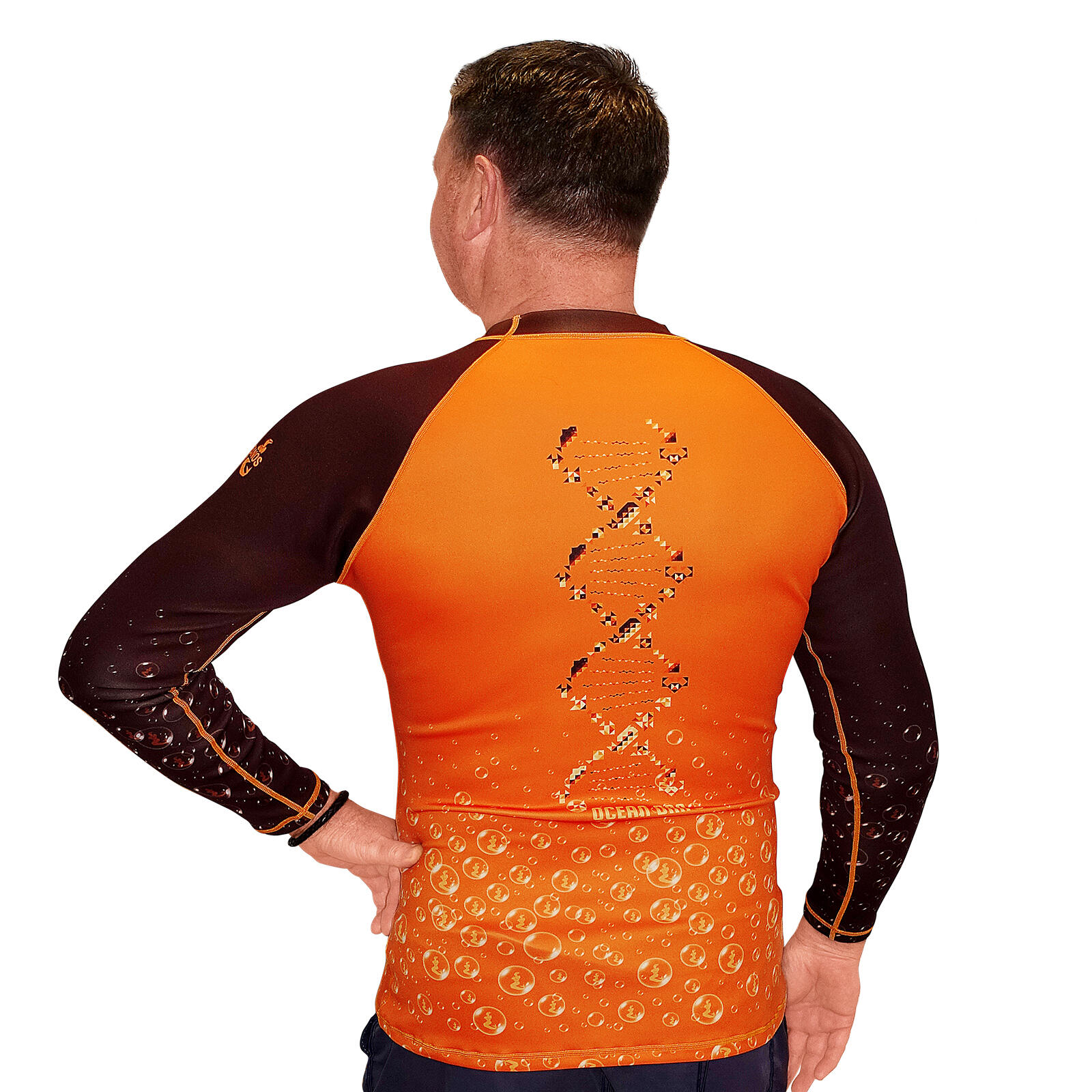 Oceanos Rashguard "OCEAN DNA" Oranje 2/4