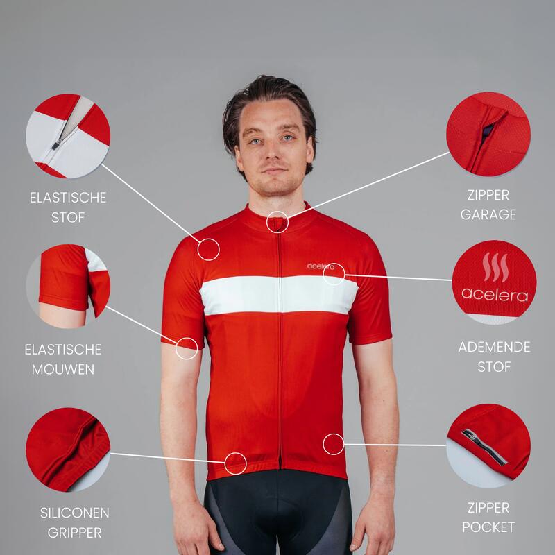 Essential Wielershirt Fietsshirt heren korte mouw Wielrenshirt Fietskleding