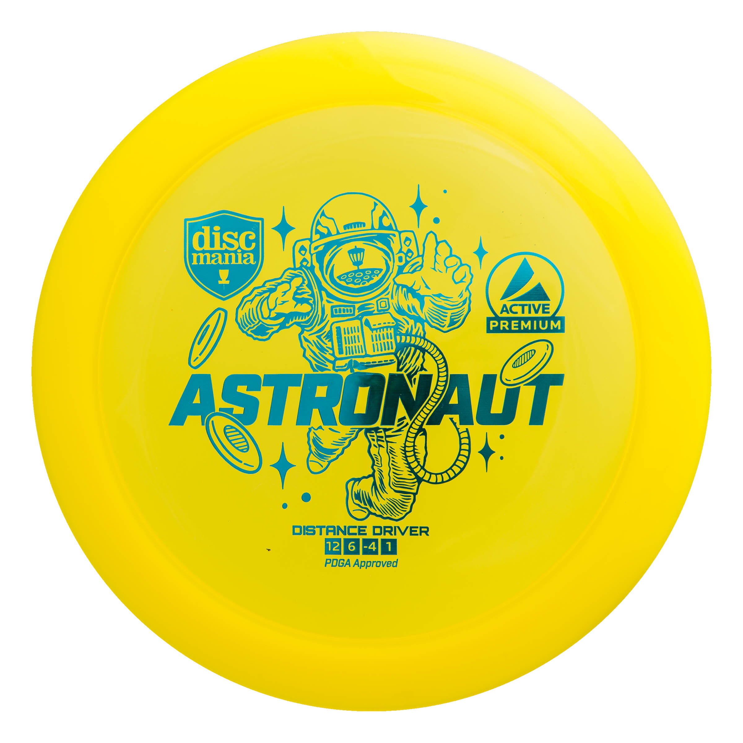 Discmania - Disc Golf Active Premium-line Astronaut Distance Driver Jaune - Disque Volant - Jaune - 170 G - Decathlon