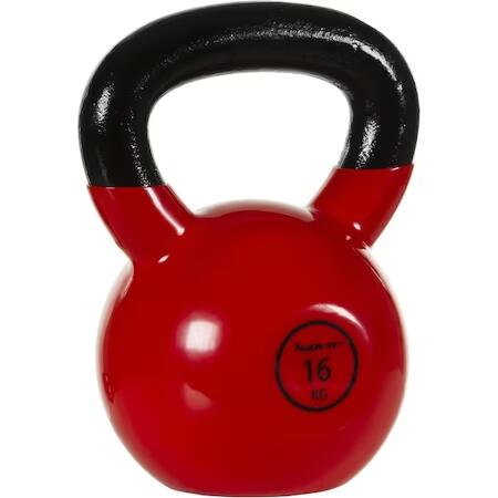 Kettlebell profesional MOVIT®, 16 kg, din fonta, rosu