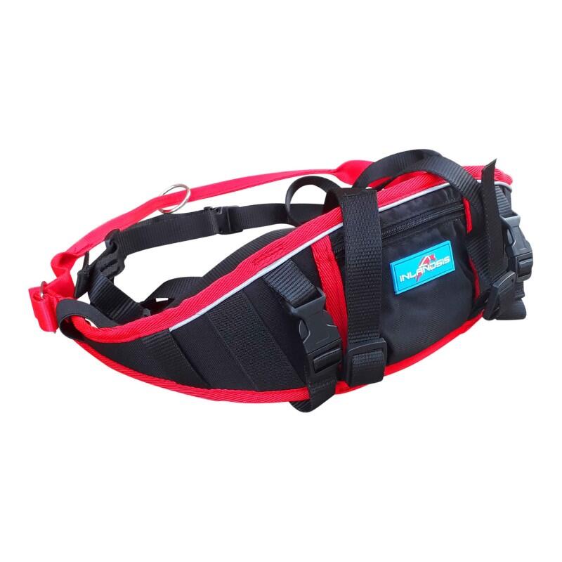 Inlandsis - Aircross - Baudrier Canicross Performance - Baudrier - Noir|rouge - Adulte - Decathlon