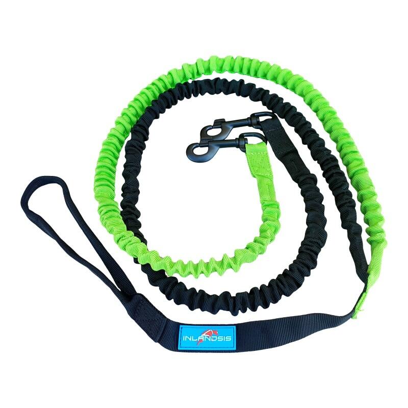 Inlandsis - Ligne De Trait 2 Chiens Cani-rando Twincross – Inlandsis - Laisse - Noir|vert - 135 Cm - Decathlon