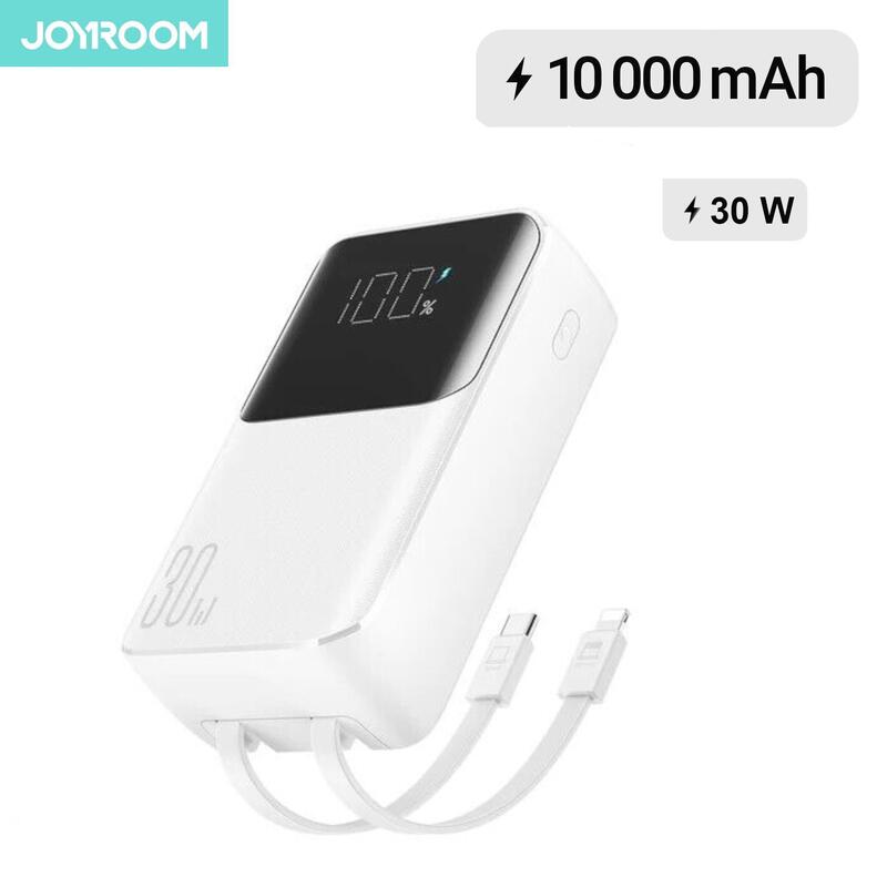 Powerbank Joyroom z wbudowanymi kablami USB-C / Lightning 30W 10000mAh