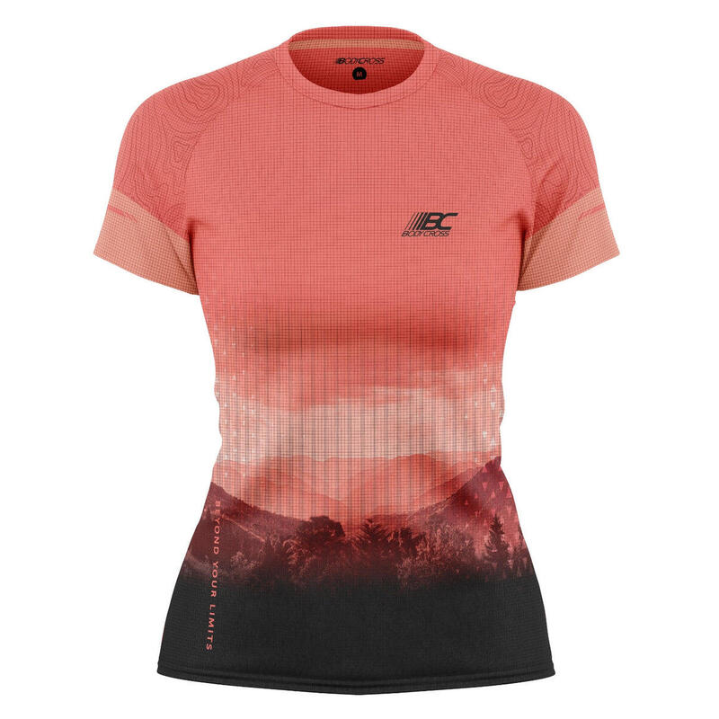 T-shirt de running ultra-léger Cléore - Corail - Femme