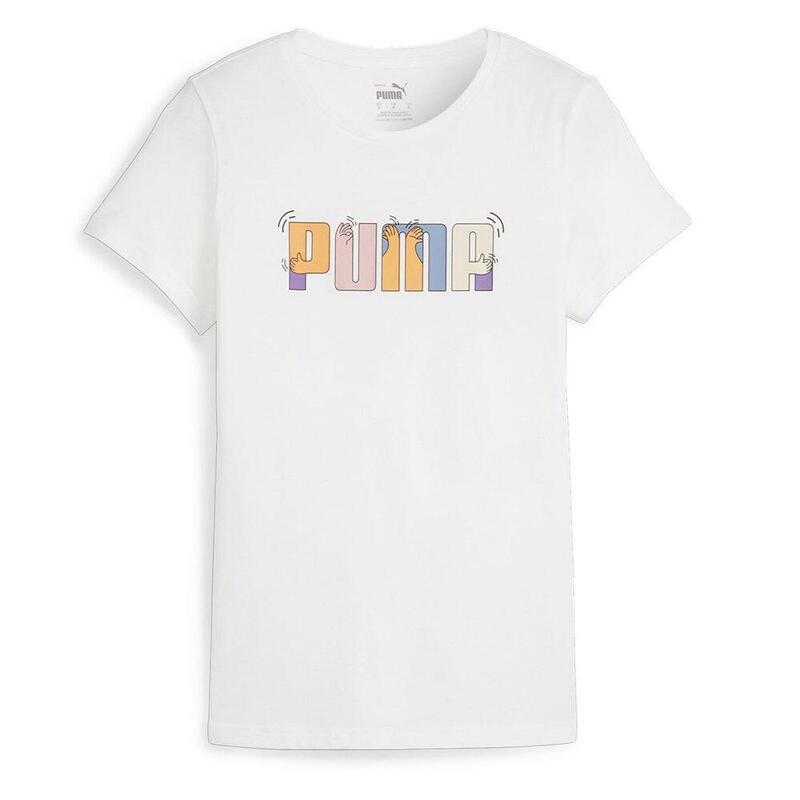 CAMISETA PUMA ESS+ GRAPHIC Mujer. Blanco 679916 02