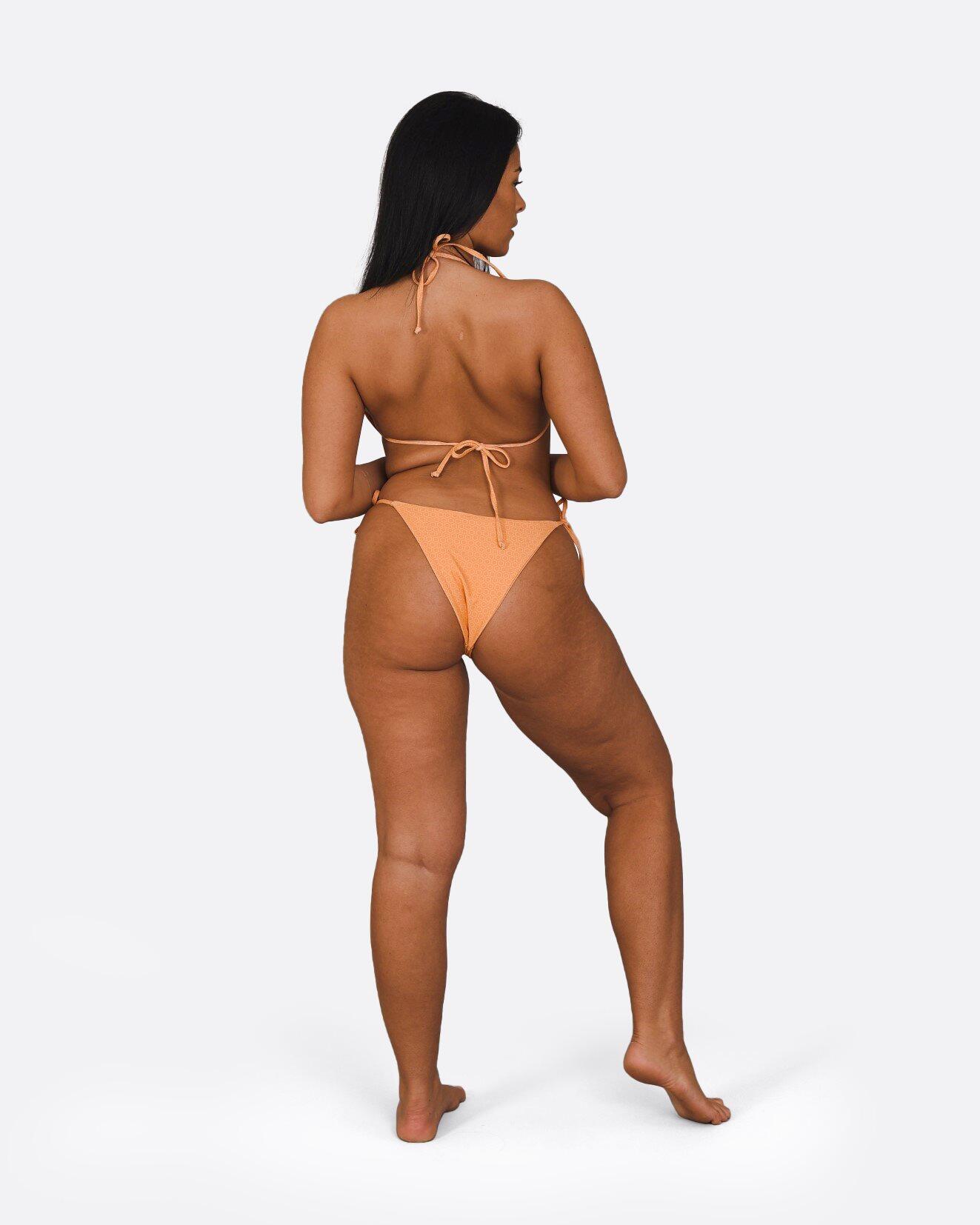 Tangerine Squeeze Tie Side Bikini Bottoms 4/5