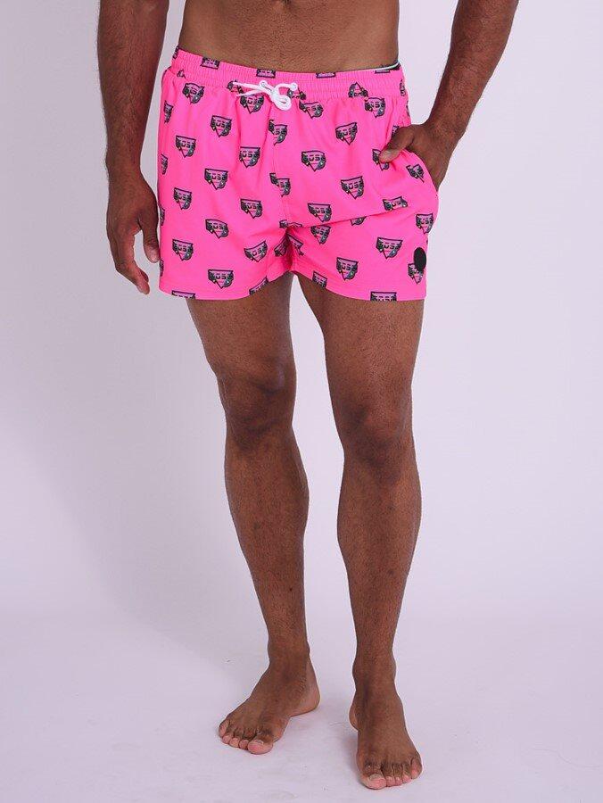 Baewatch Neon Pink Men's Swim Shorts 3/7