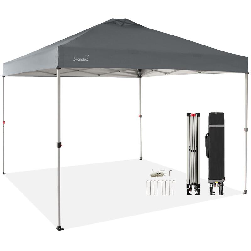 Gazebo campeggio giardino - Solvorn 366 × 366 cm - tripla regolazione in altezza