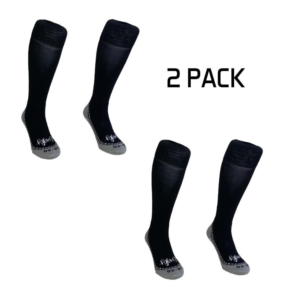 Hingly lange sportsokken 2-pack Zwart 1/4