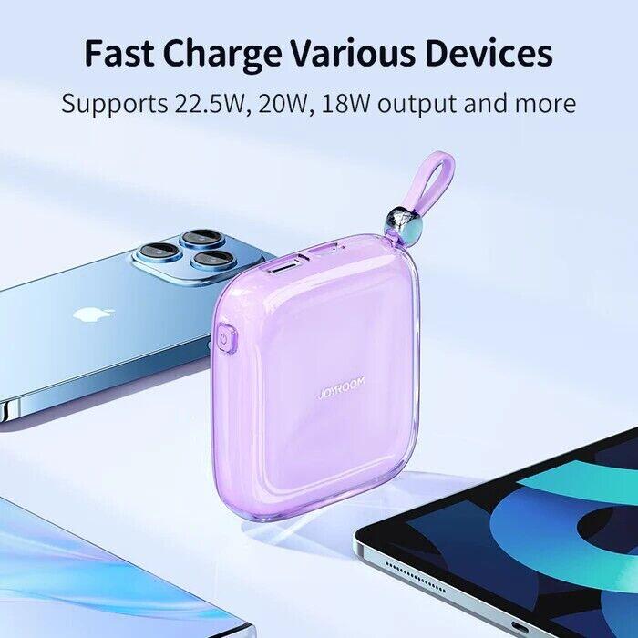 Powerbank Joyroom 10000mAh 22.5W z wbudowanym kablem Lightning