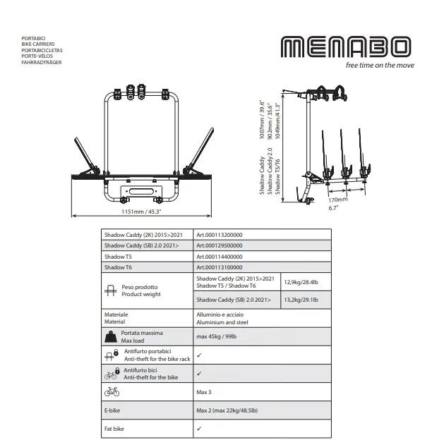 Típusspecifikus Menabo Shadow Silver ehhez: VW Caddy 2015-2021 6/7