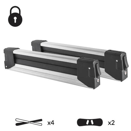 Porta sci per barre da tetto per auto YELO 4 per 4 paia di sci o 2 snowboard