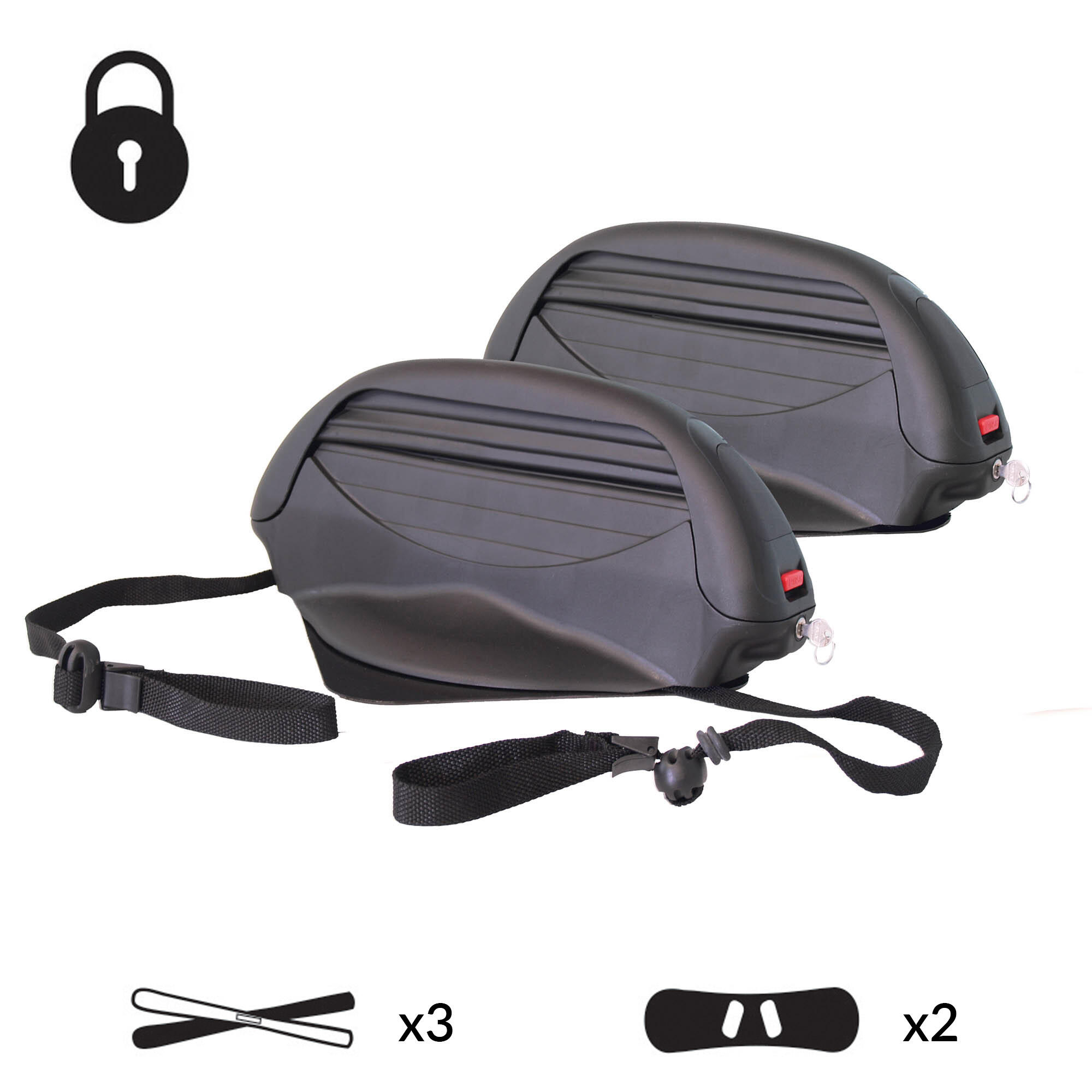 MENABO Porta sci magnetico da tetto per auto ACONCAGUA per 3 paia di sci o 2 snowboards
