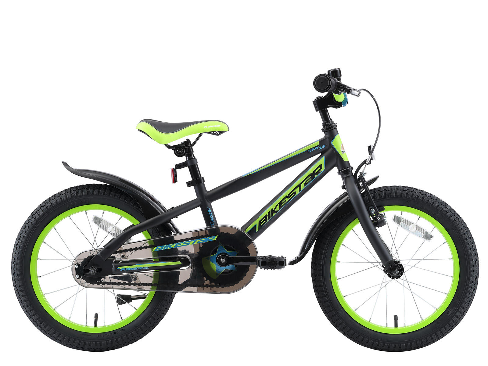 BIKESTAR Bikestar kinderfiets Urban Jungle 16 inch, zwart/groen
