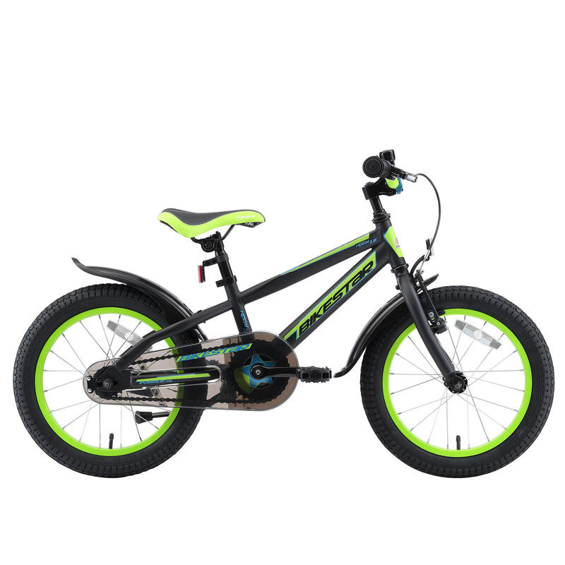 Bikestar kinderfiets Urban Jungle 16 inch, zwart/groen