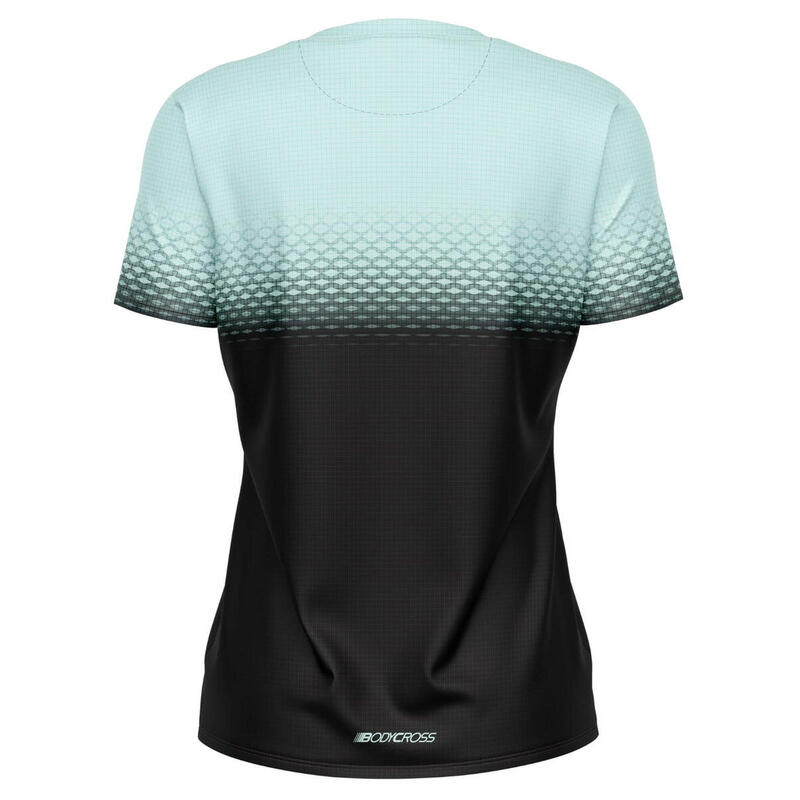 T-shirt de running Clem - Noir/vert - Femme