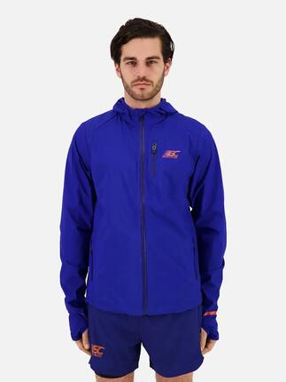 Veste coupe-vent Homme BodyCross MID-ULTRA imperméable bleu polyester