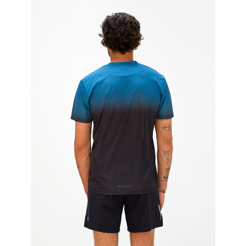 T-shirt de running Djoe - Noir/bleu - Homme