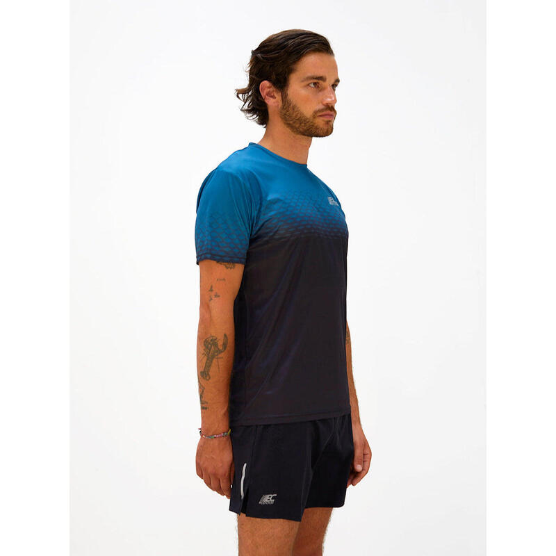 T-shirt de running Djoe - Noir/bleu - Homme