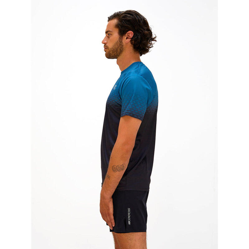 T-shirt de running Djoe - Noir/bleu - Homme