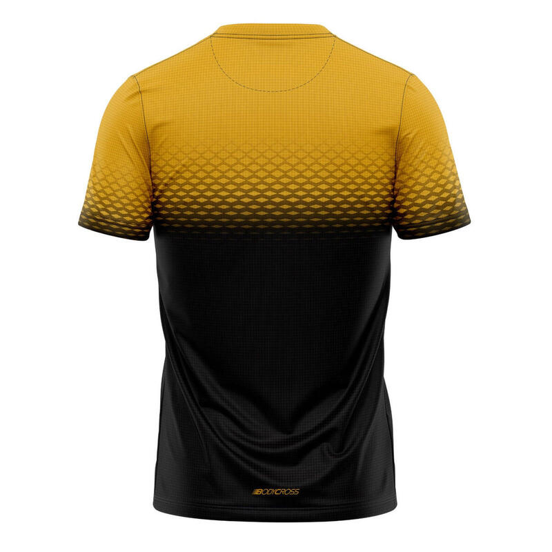 T-shirt de running Djoe - Noir/jaune - Homme