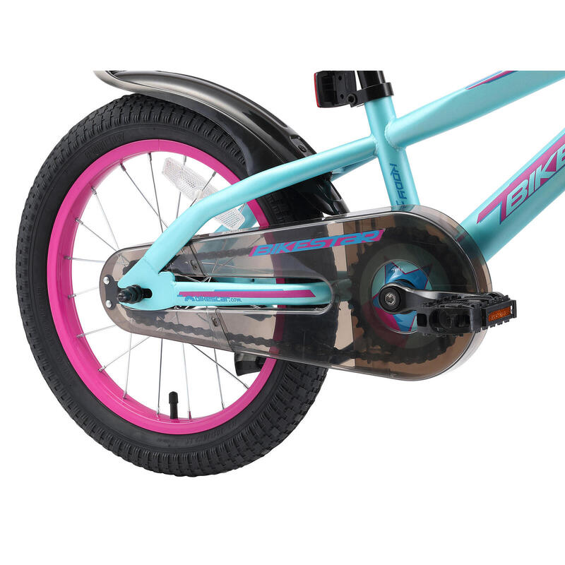 Bikestar kinderfiets Urban Jungle 16 inch, paars/turquoise