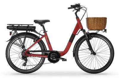 Elektrische stadsfiets rhea 28 inch, rood