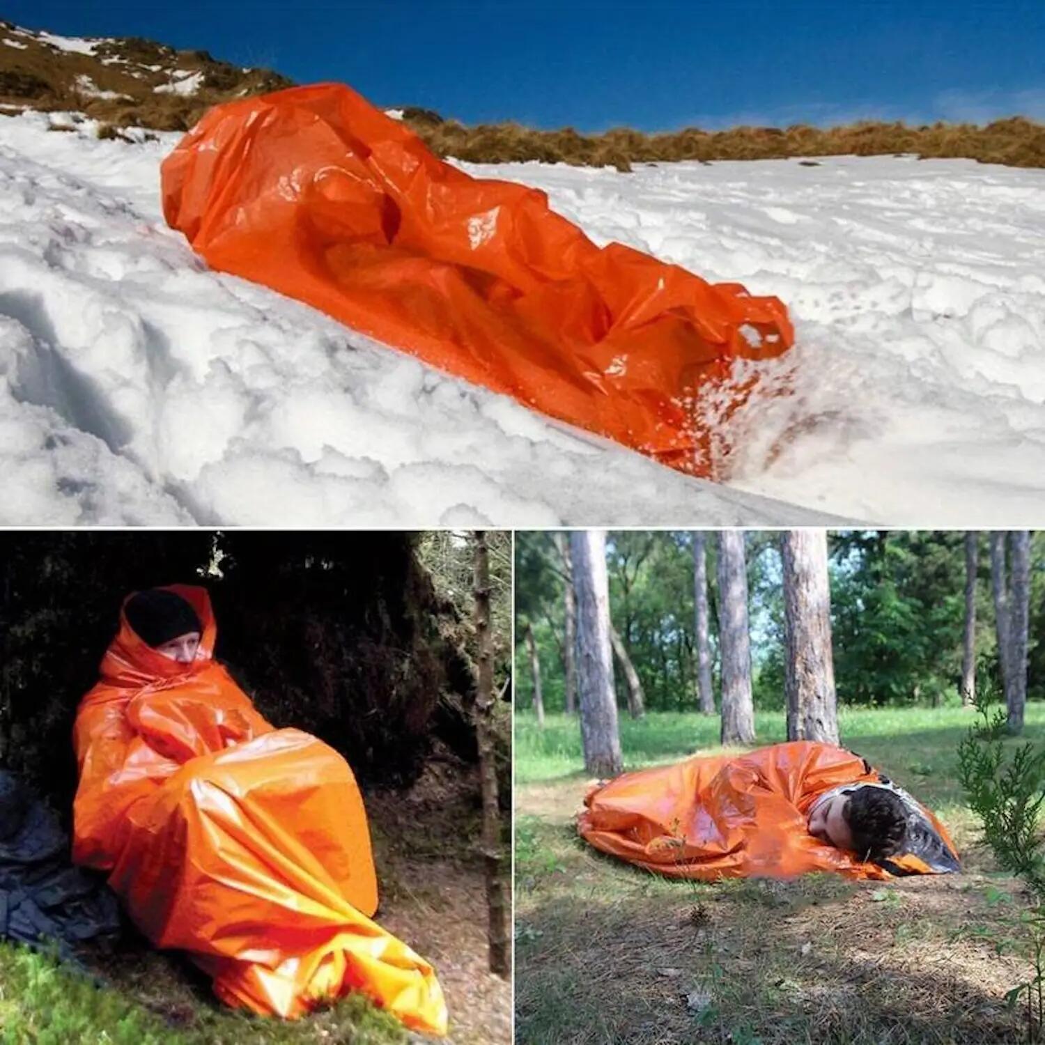 Notfall Schlafsack mit Alu Beschichtung 210 cm x 91 cm 125 g Ultraleicht 6/6