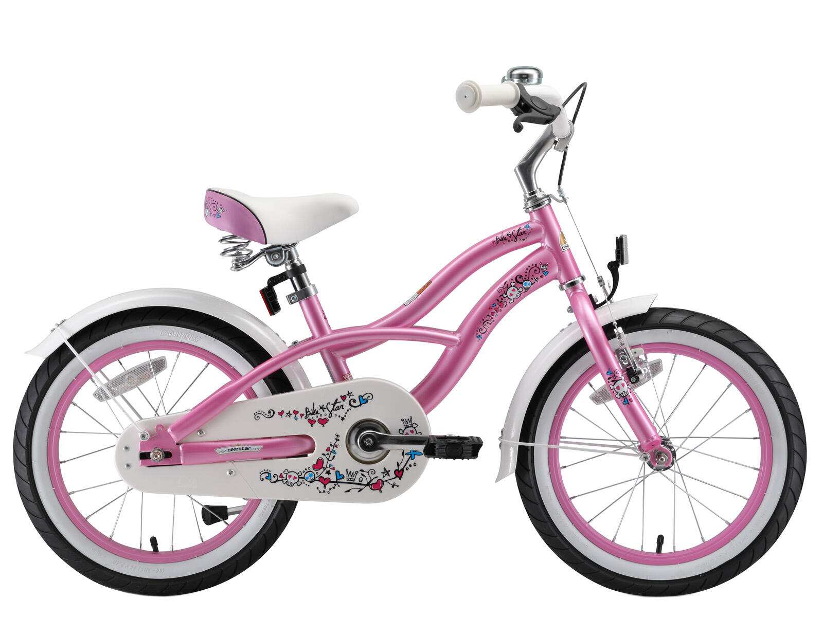 BIKESTAR Bikestar kinderfiets Cruiser 16 inch roze