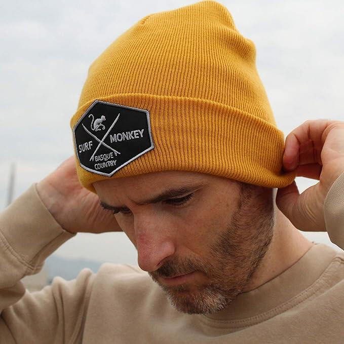 Gorro em malha gorro - tamanho único - (mostarda) 3/4