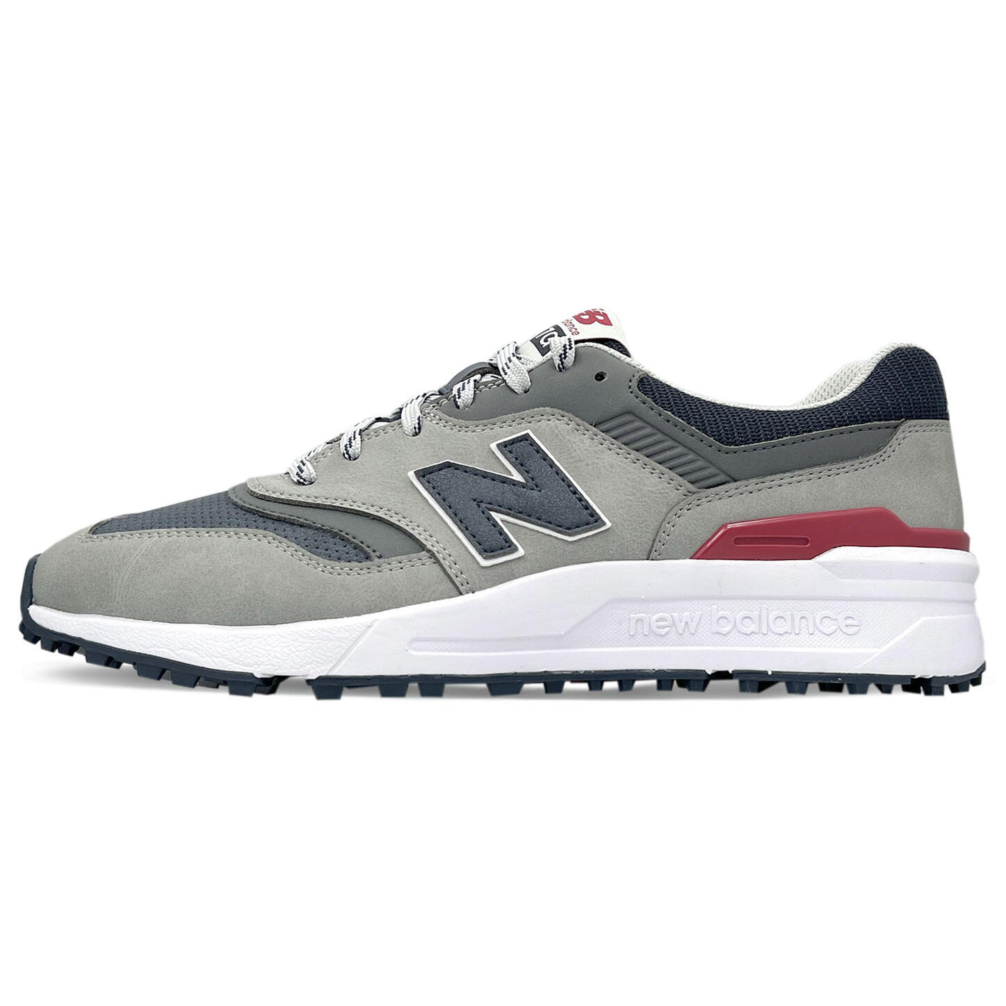 NEW BALANCE New Balance G 997 SL 2024, Herren-Golfschuhe, Grau/Marineblau/Rot