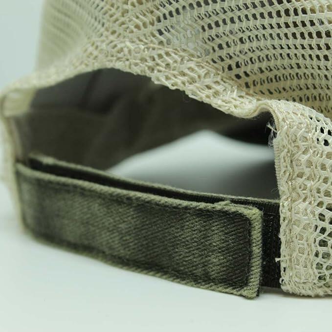 Cappellino Trucker - Rete di Tela - Cotone / Adulto / Taglia Unica (Senape) 3/7