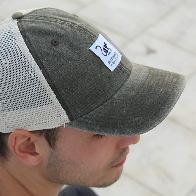 Cappellino Trucker - Rete di Tela - Cotone / Adulto / Taglia Unica (Senape) 6/7