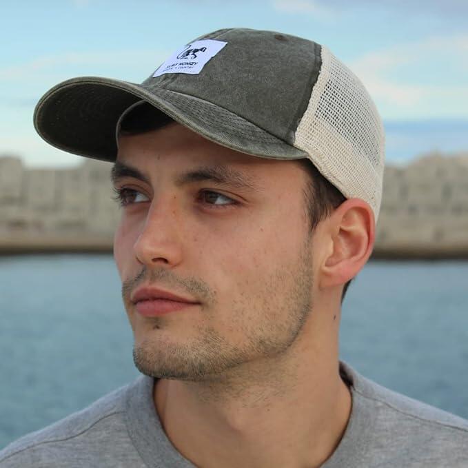 Cappellino Trucker - Rete di Tela - Cotone / Adulto / Taglia Unica (Senape) 4/7