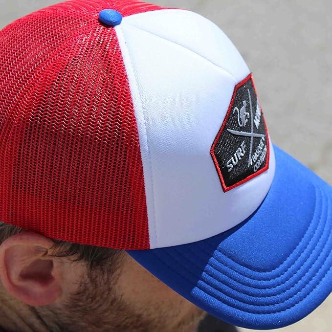 Gorra Trucker - Acolchada / Adulto / Talla única (Azul/Roja) 4/6