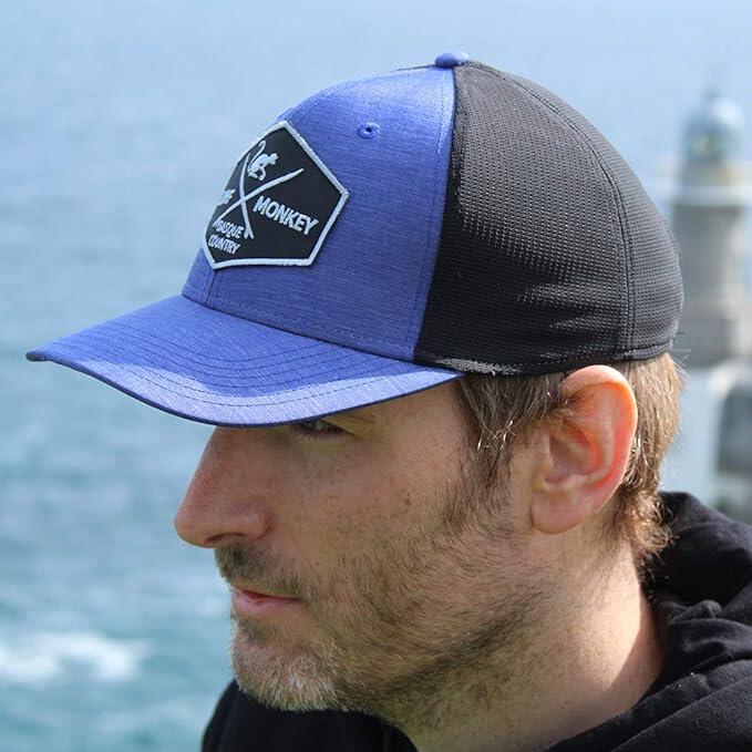 Czapka trucker górska i trekkingowa – Dry-Tech – wodoodporna (Niebieski) 4/7