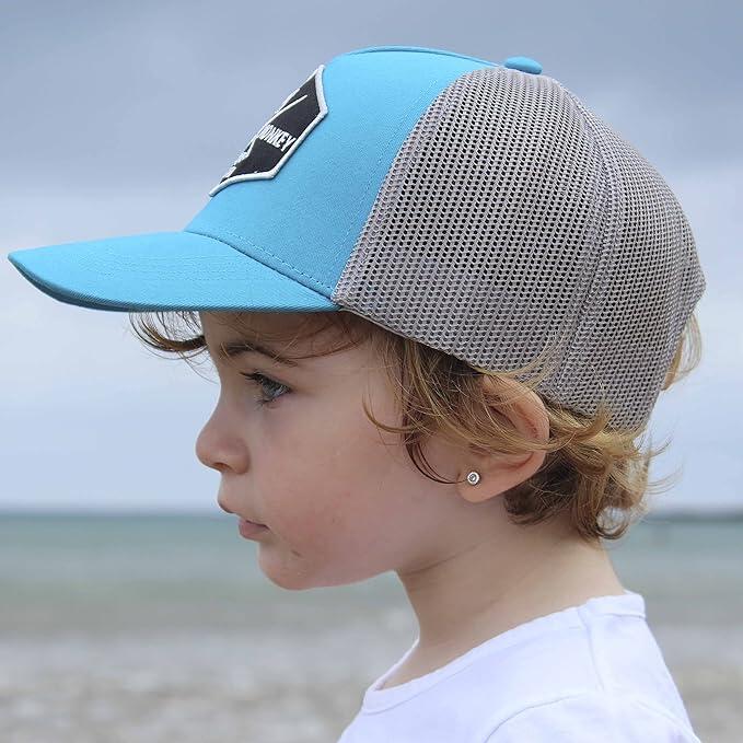 Cappellino Trucker - Chiusura snapback - Bambini / Taglia unica (Blu / Grigio) 5/5