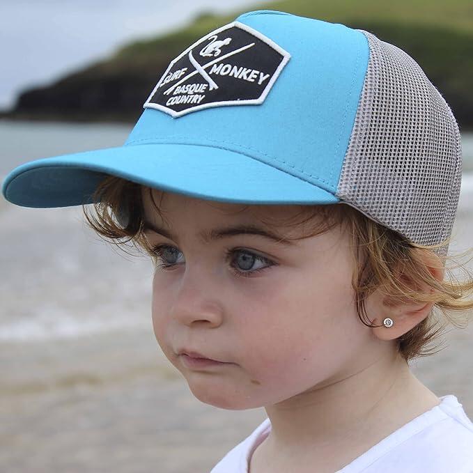 Cappellino Trucker - Chiusura snapback - Bambini / Taglia unica (Blu / Grigio) 4/5