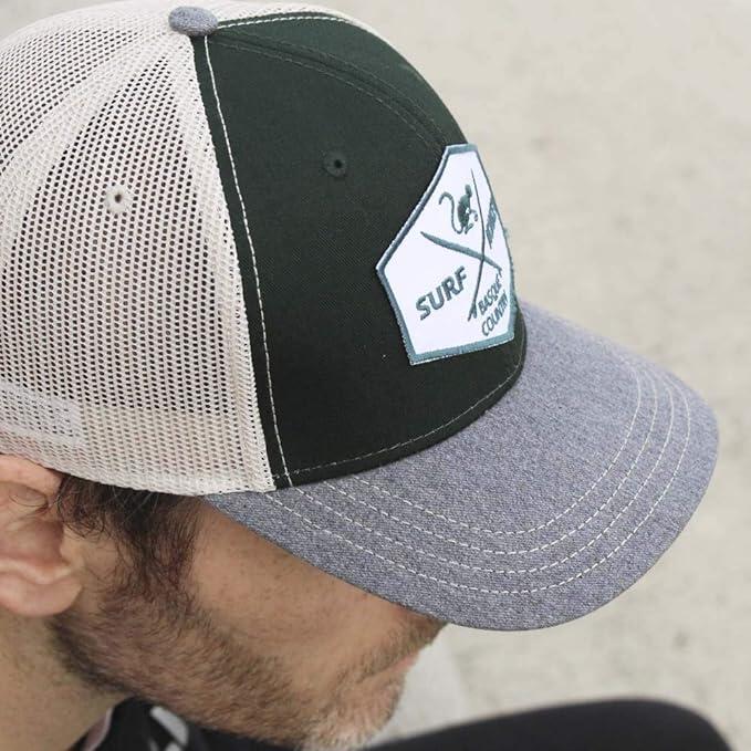 Gorra Trucker - 6 Paneles / Adulto / Talla única (Verde Botella/Beige)