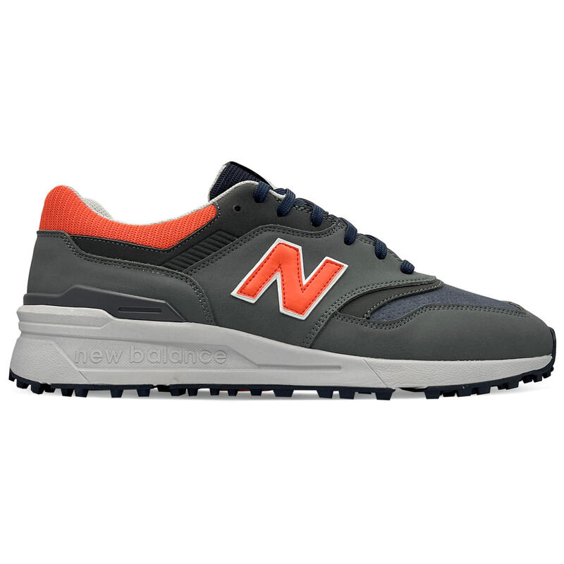 New Balance G 997 SL 2024, Zapatos de Golf Hombre, Gris/Naranja