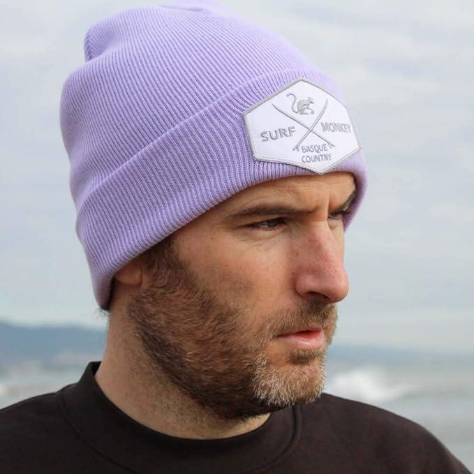 Beanie gebreide muts - One Size - (Lila) 3/4