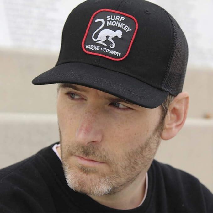 Casquette Trucker - 6 Panneaux / Adulte / Taille Unique (Noir/Noir) 4/7