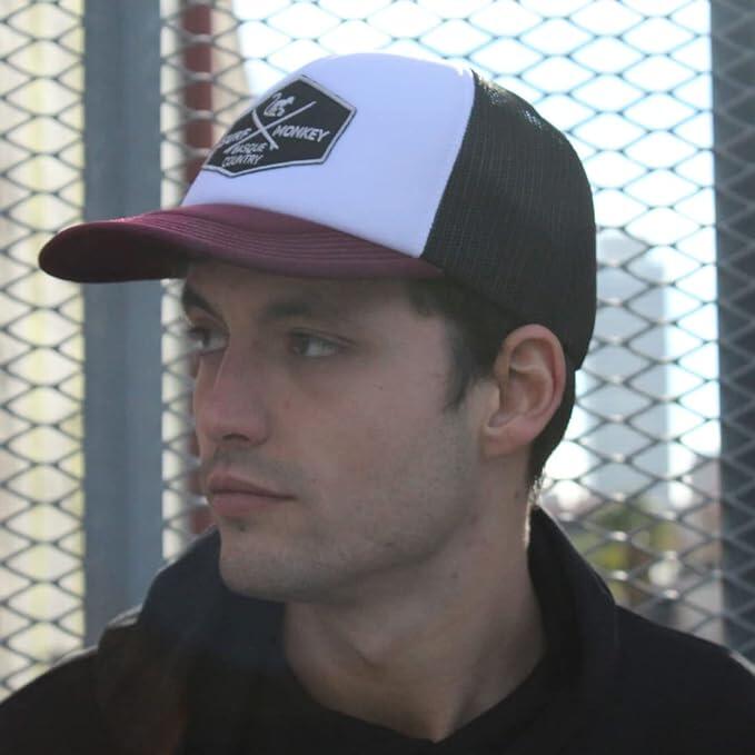 Casquette Trucker - Rembourrée / Adulte / Taille Unique (Bourgogne/Noir) 5/7