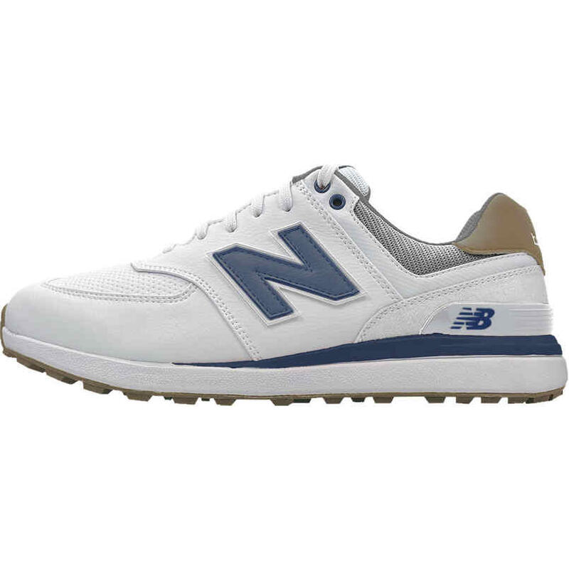 Scarpe da golf da uomo New Balance 574 Greens VS 2024, bianco/blu scuro