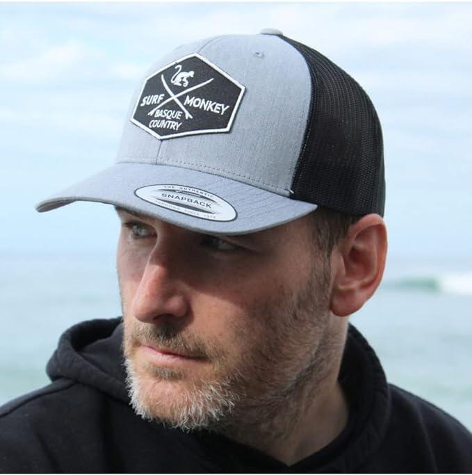 Casquette Trucker - 6 Panneaux / Adulte / Taille Unique (Gris/Noir) 3/6