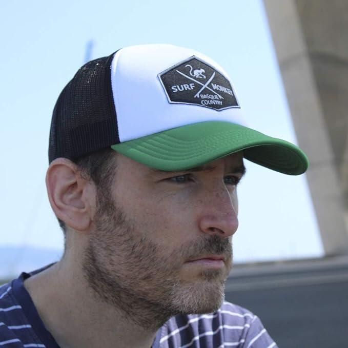 Casquette Trucker - Rembourrée / Adulte / Taille Unique (Noir/Vert) 3/6