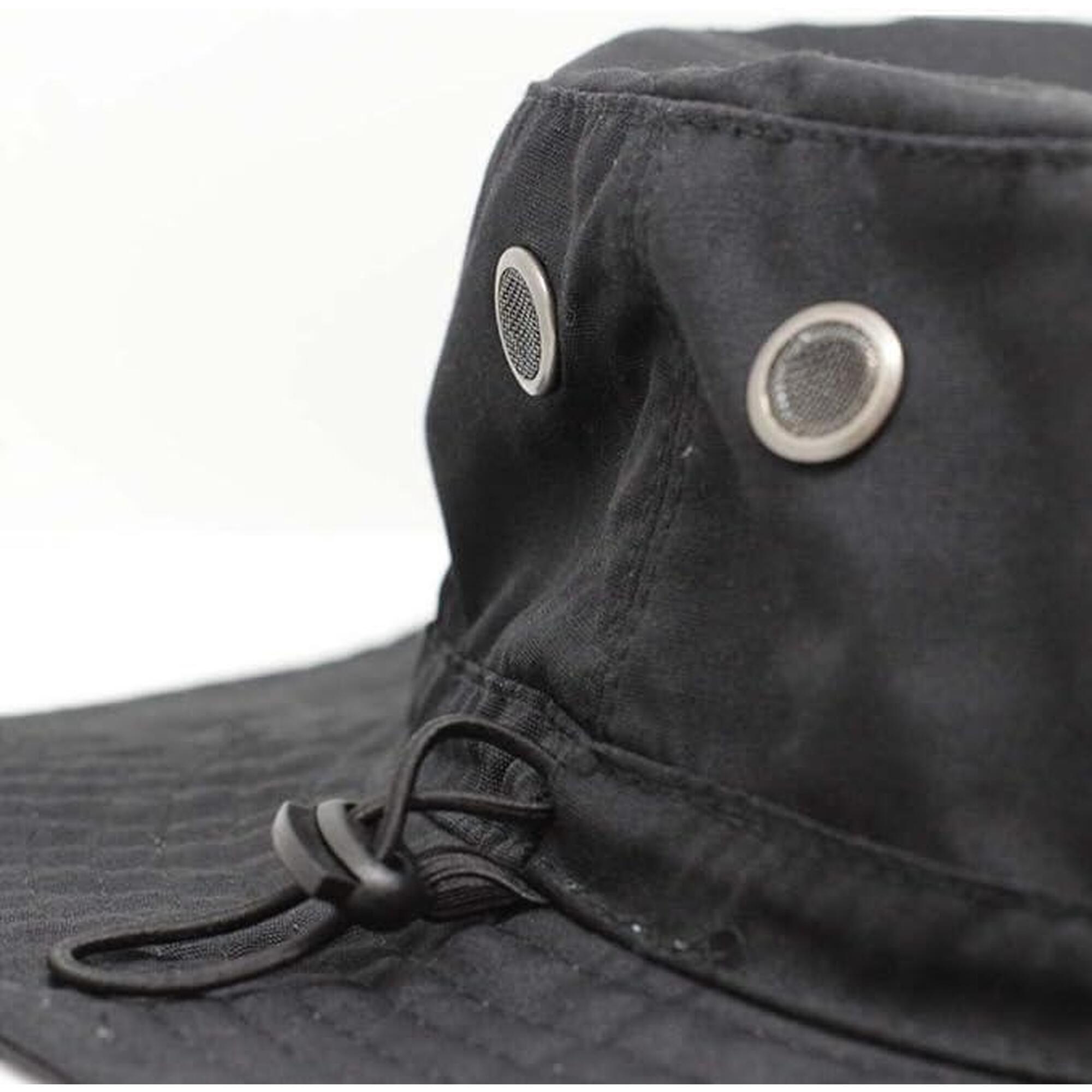Sombrero de Protección Solar con Visera Flexible - UPF 50+ (Negro)