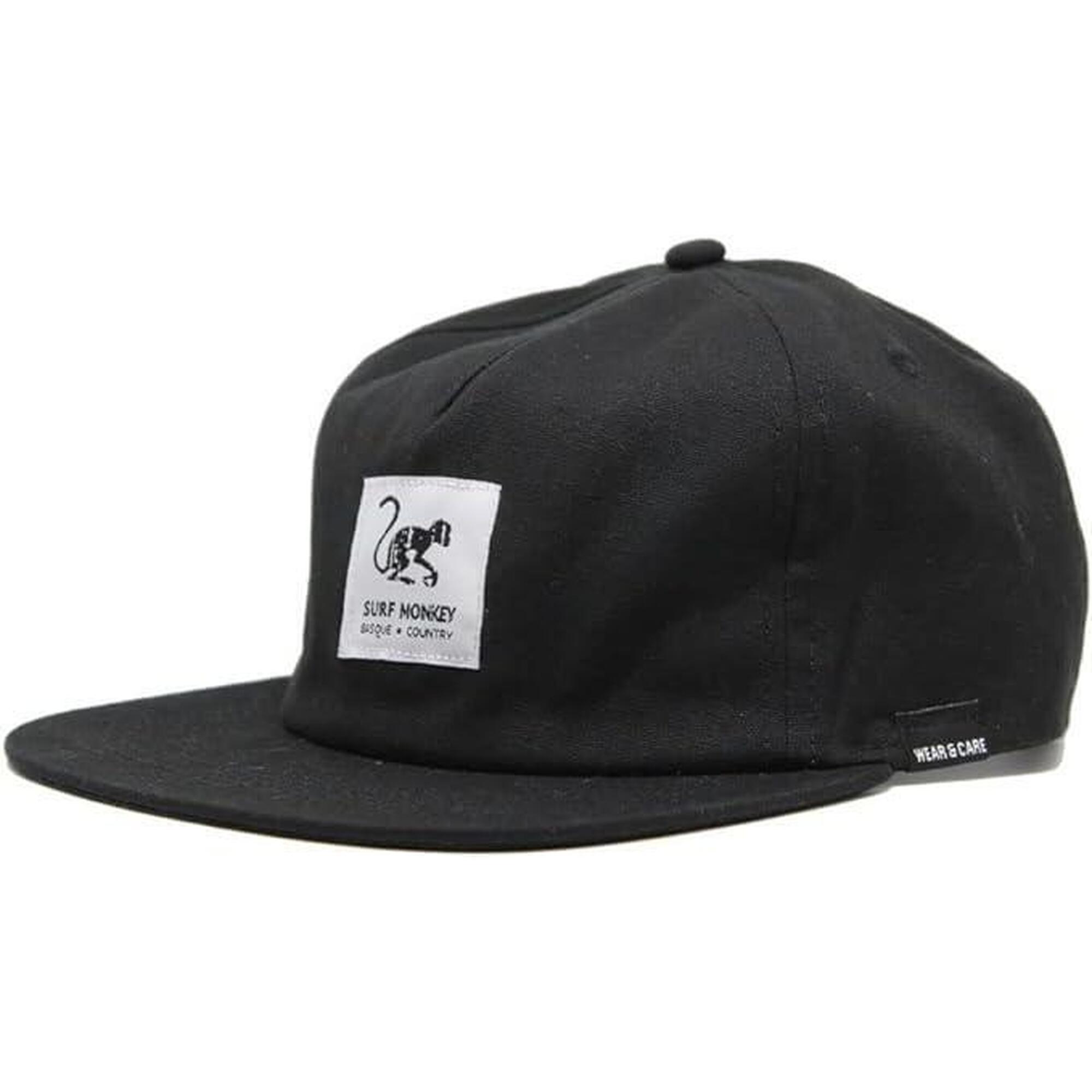 Gorra Trucker - Visera Plana - Algodón Orgánico / Adulto / Talla única (Negro)