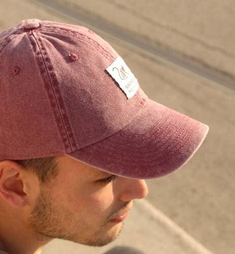 Gorra Béisbol -Aspecto Desgastado -Sin estructura /Adulto /Talla única (Granate) 6/6