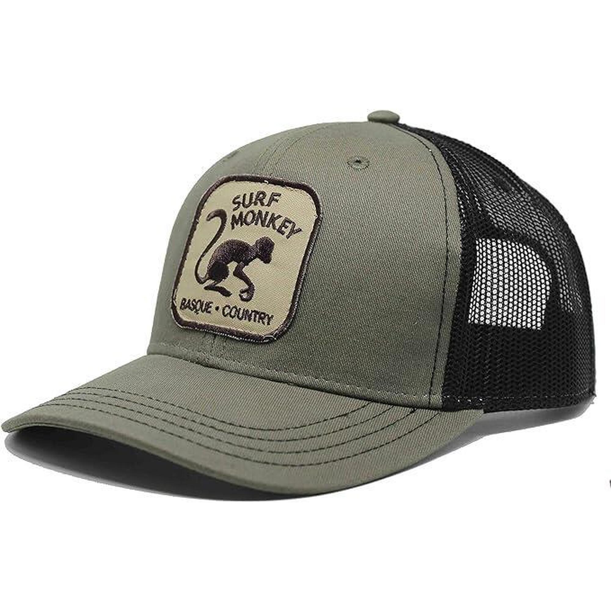 Gorra Trucker - 6 Paneles / Adulto / Talla única (Verde Oliva/Negro)